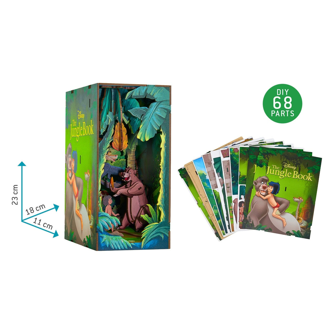Imagen del producto Disney Tiny Adventures Book Nook Mini diorama El libro de la selva 23 cm