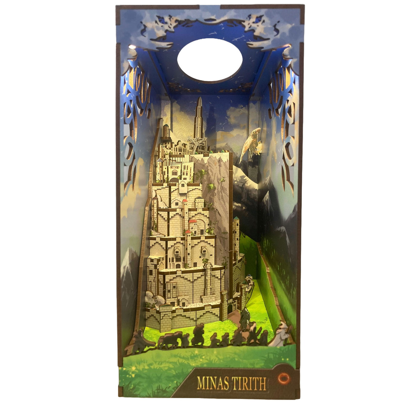 Imagen del producto El Señor de los Anillos Tiny Adventures Book Nook Mini Diorama Minas Tirith 23 cm