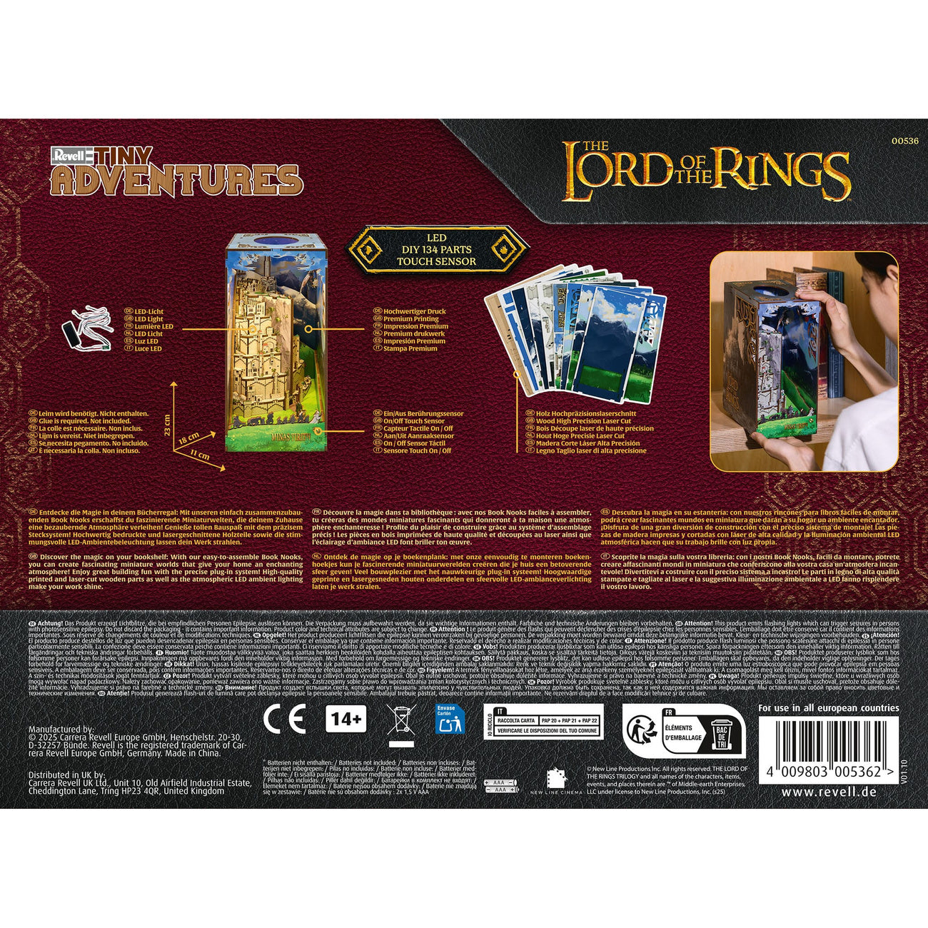 Imagen del producto El Señor de los Anillos Tiny Adventures Book Nook Mini Diorama Minas Tirith 23 cm