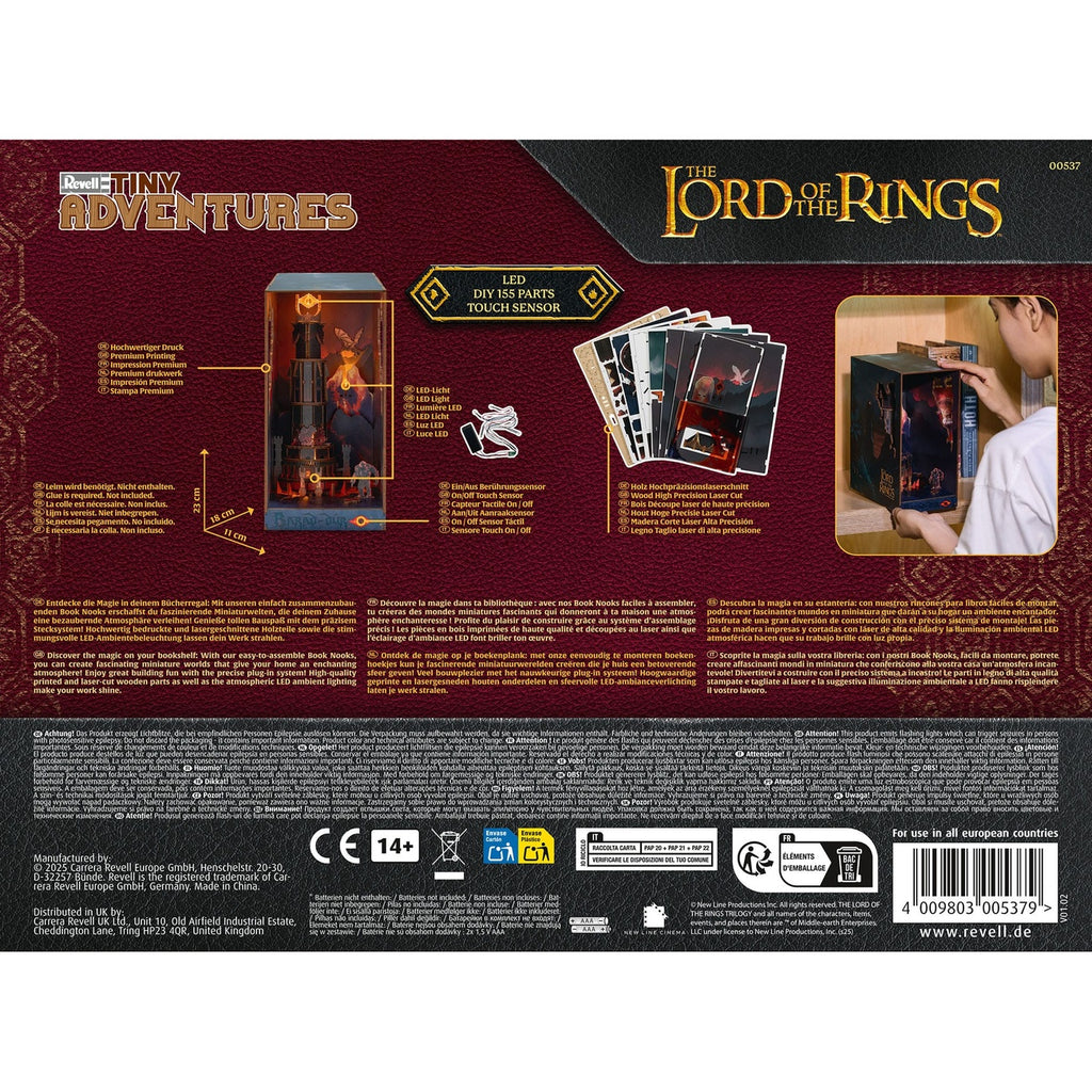Imagen del producto El Señor de los Anillos Tiny Adventures Book Nook mini diorama Barad-dûr 23 cm