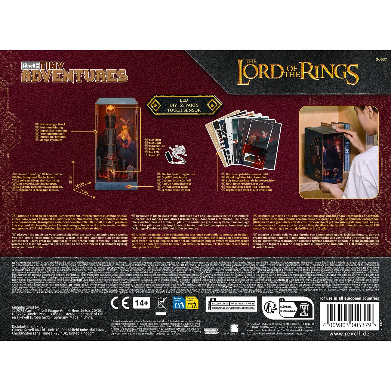 Imagen del producto El Señor de los Anillos Tiny Adventures Book Nook mini diorama Barad-dûr 23 cm