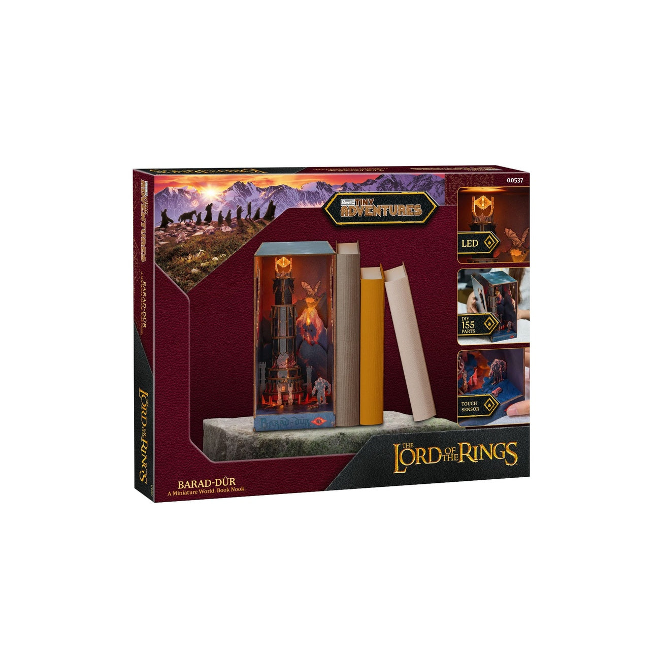 Imagen del producto El Señor de los Anillos Tiny Adventures Book Nook mini diorama Barad-dûr 23 cm