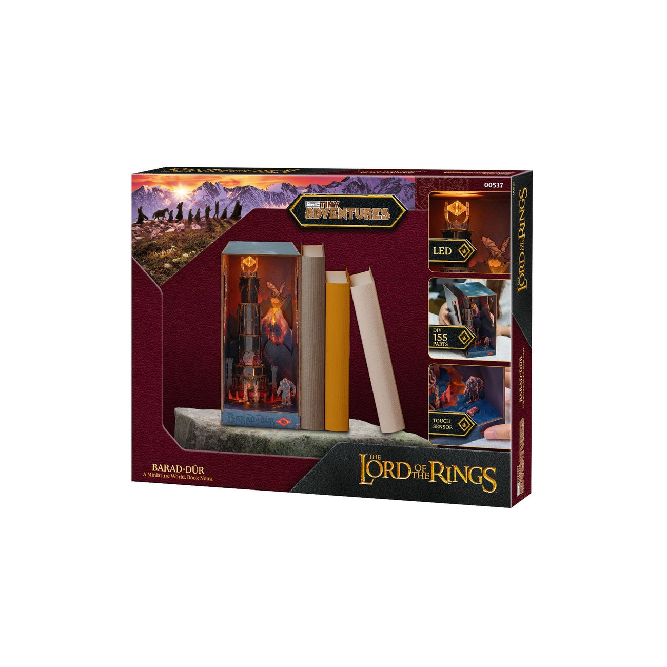 Imagen del producto El Señor de los Anillos Tiny Adventures Book Nook mini diorama Barad-dûr 23 cm