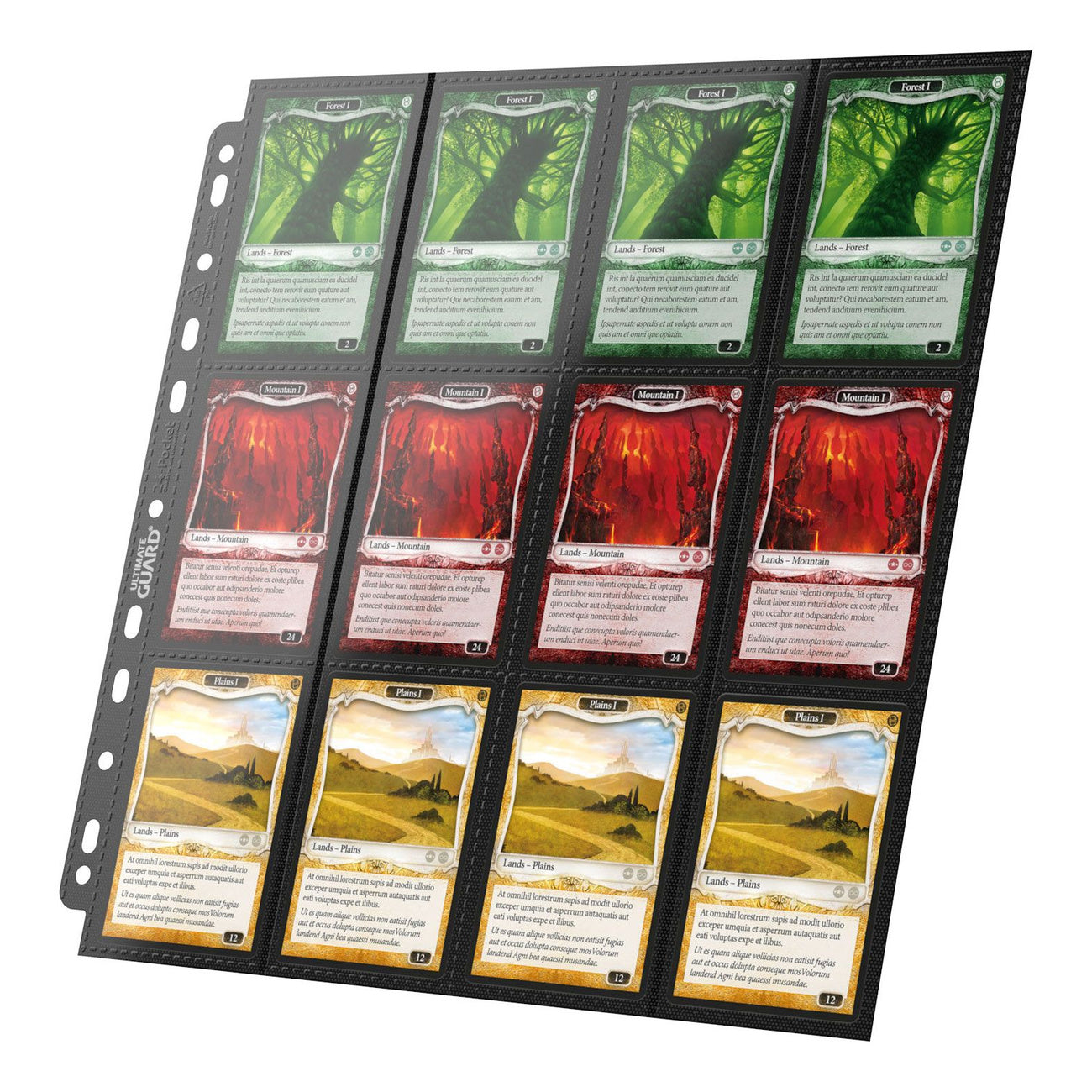 Imagen del producto Ultimate Guard Hojas QuadRow de 24 Bolsillos Carga Lateral (10) - Negro
