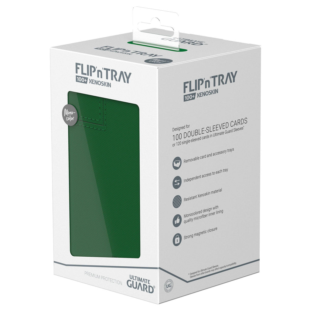 Product image Ultimate Guard Flip'n'Tray 100+ Xenoskin - Green