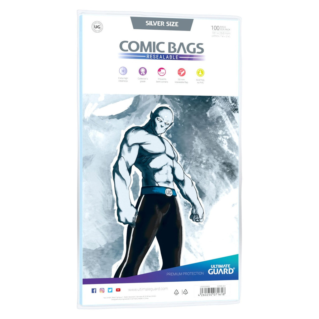 Imagen del producto Ultimate Guard Comic Bags resellables (100) - Silver Size