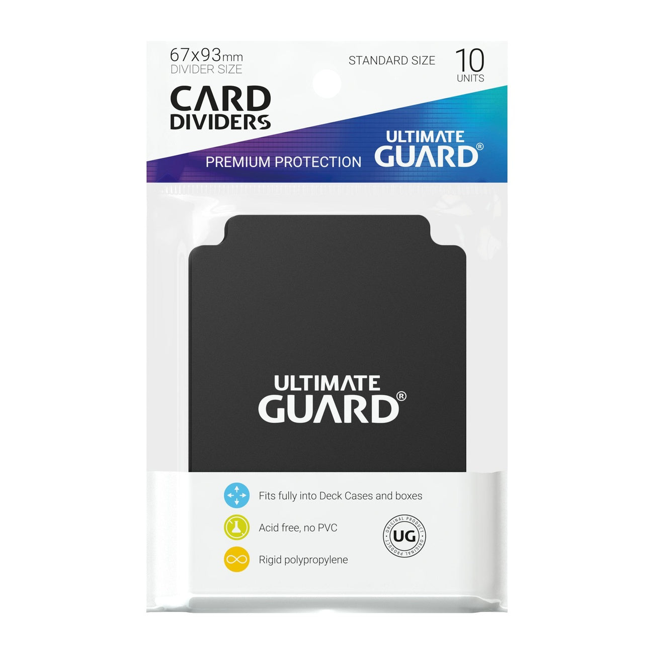 Imagen del producto Ultimate Guard Separadores de cartas Tamaño estándar (10) - Negro