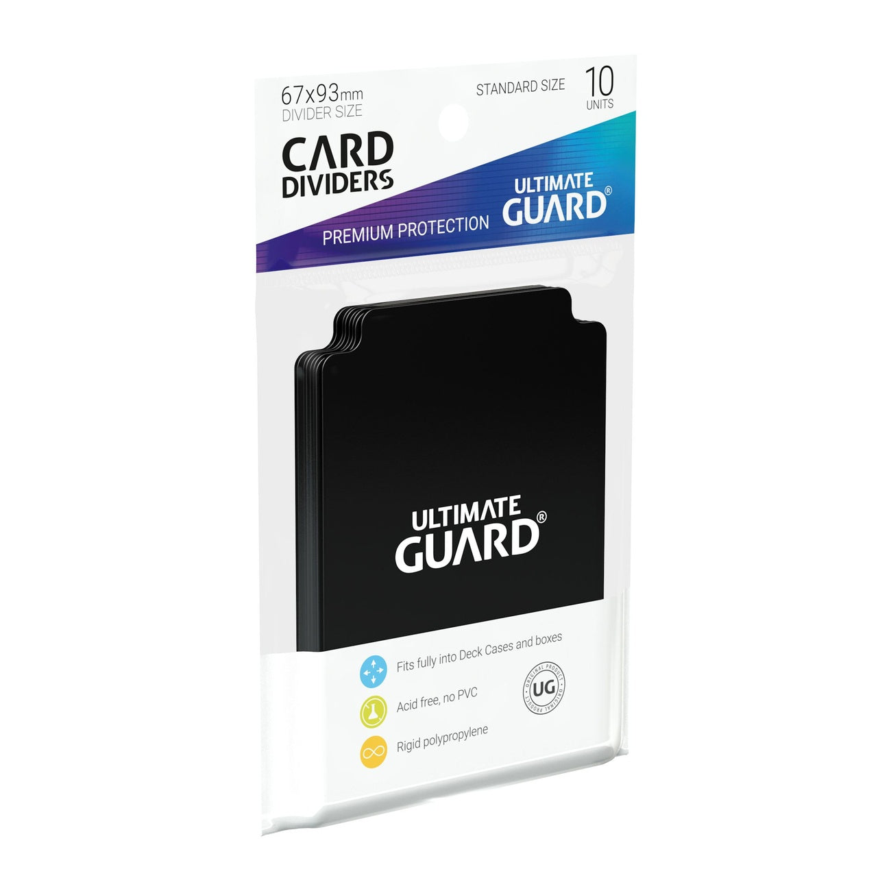 Imagen del producto Ultimate Guard Separadores de cartas Tamaño estándar (10) - Negro
