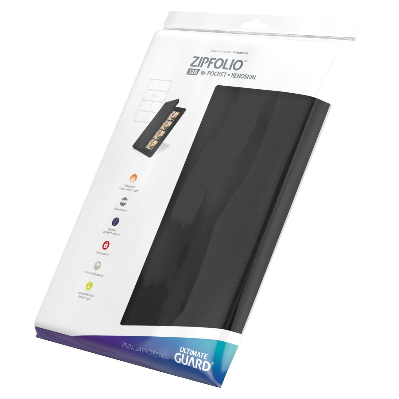 Imagen del producto Ultimate Guard Zipfolio 320 16-Pocket Xenoskin – Negro