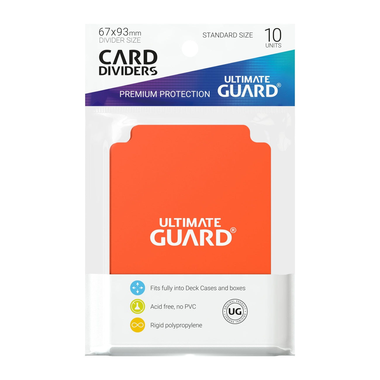 Imagen del producto Ultimate Guard Separadores de cartas tamaño estándar (10) - Naranja