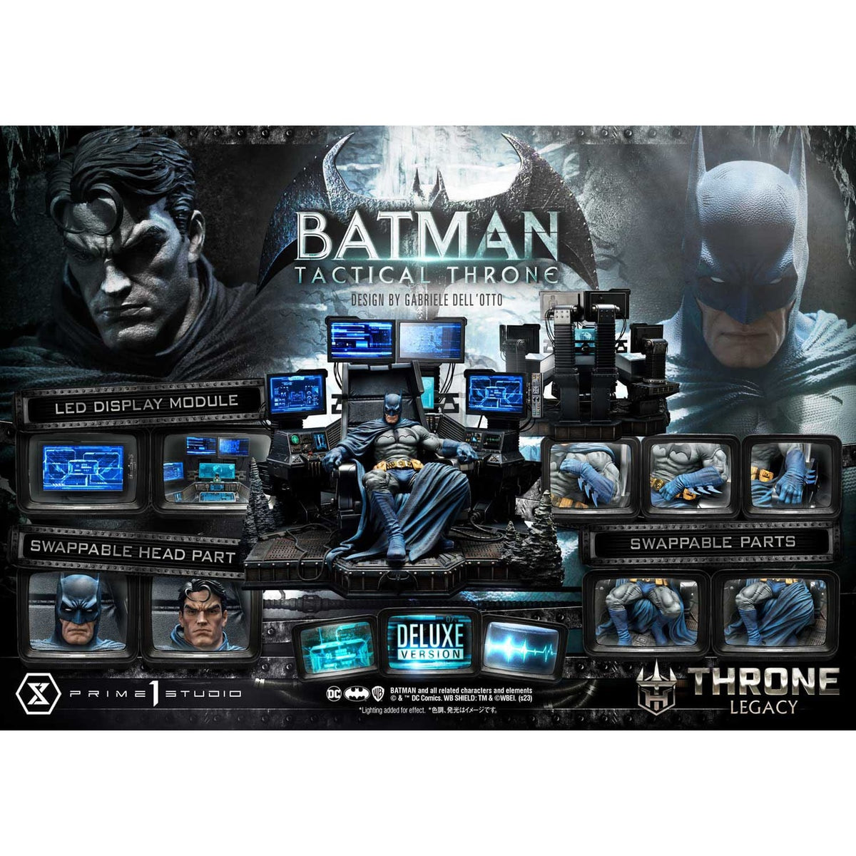 Imagen del producto DC Comics Throne Legacy Collection Estatua 1/3 Batman Tactical Throne Deluxe Bonus Version 57 cm