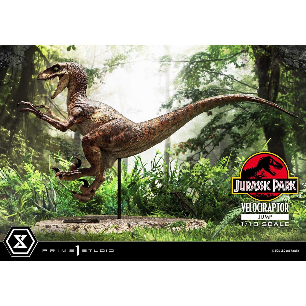 Imagen del producto Jurassic Park Prime Collectibles Statue 1/10 Velociraptor Jump 21 cm