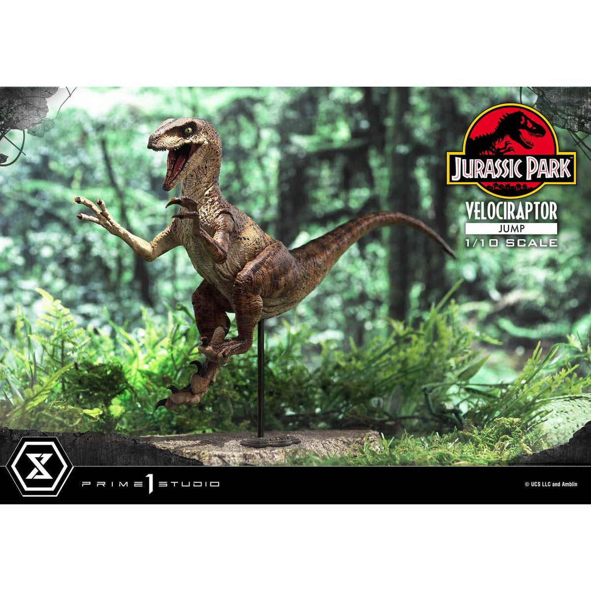 Imagen del producto Jurassic Park Prime Collectibles Statue 1/10 Velociraptor Jump 21 cm