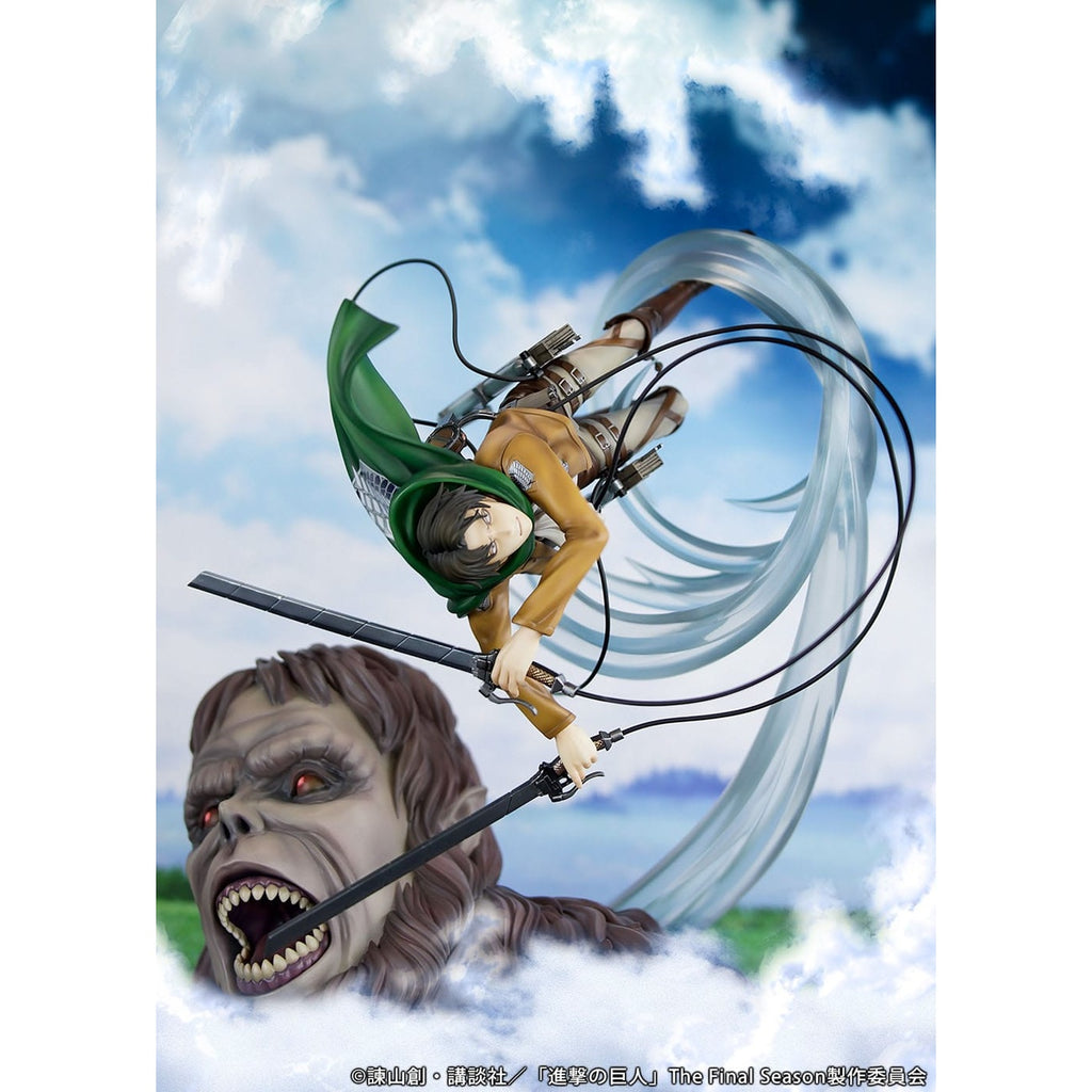 Imagen del producto Attack on Titan Figura PVC 1/7 Levi vs Titán Bestia Ver. 28 cm