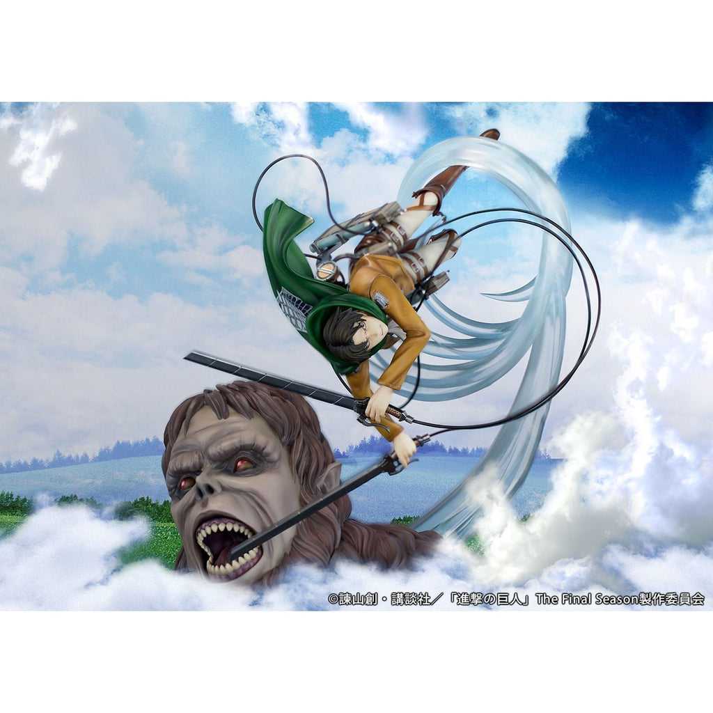 Imagen del producto Attack on Titan Figura PVC 1/7 Levi vs Titán Bestia Ver. 28 cm