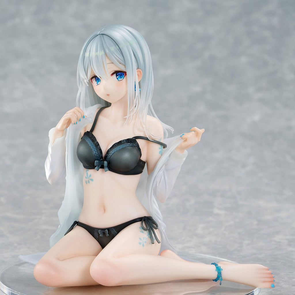 Imagen del producto Personaje original Estatua PVC 1/7 Silver-Haired Girl Sky Blue Morning Special Outfit Ver. por ilustración de Fuumi 16 cm