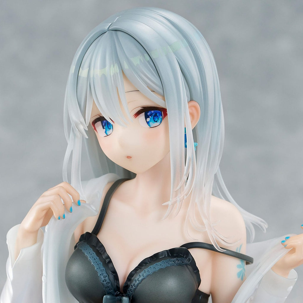 Imagen del producto Personaje original Estatua PVC 1/7 Silver-Haired Girl Sky Blue Morning Special Outfit Ver. por ilustración de Fuumi 16 cm