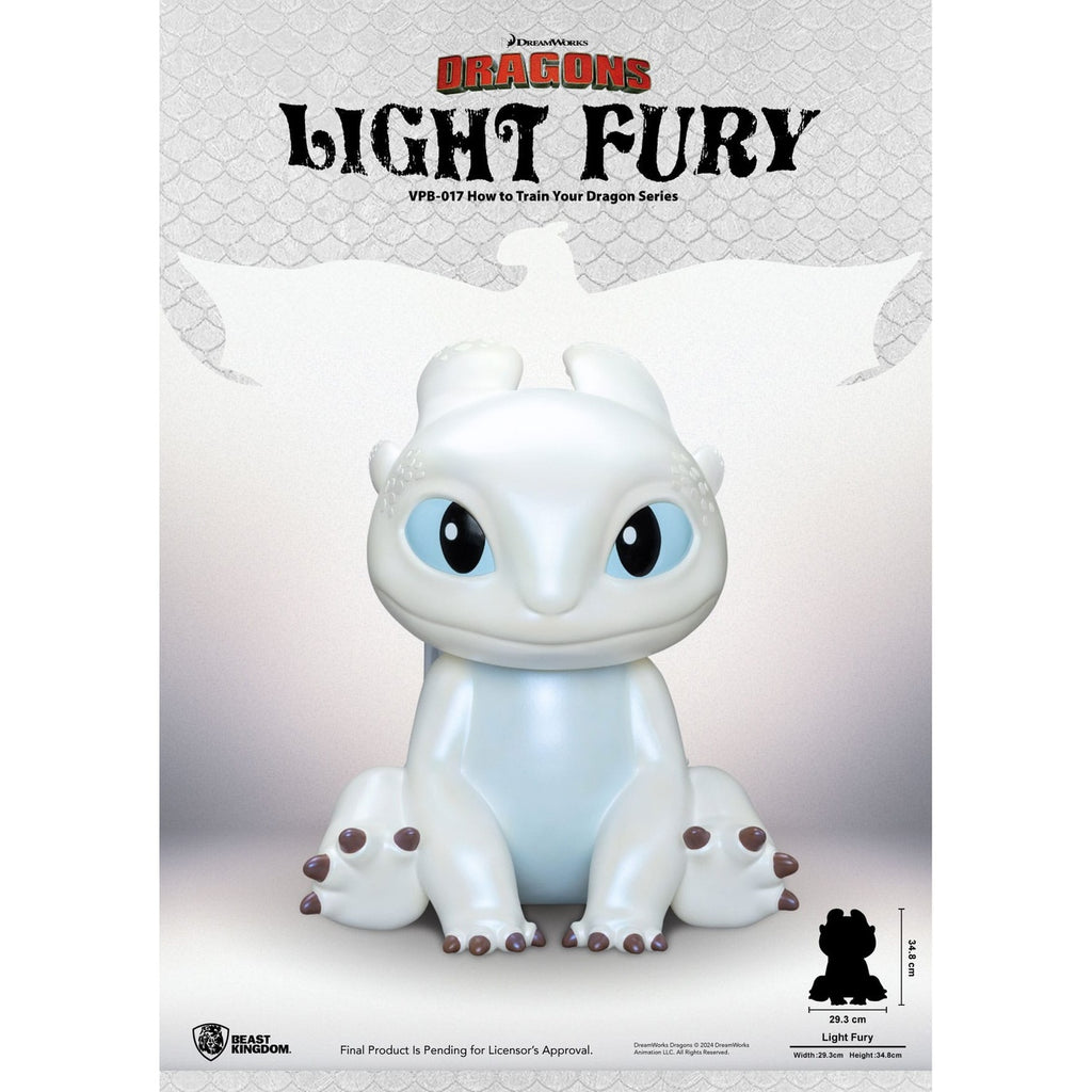 Imagen del producto Cómo entrenar a tu dragón Figura funcional Hucha Light Fury 35 cm