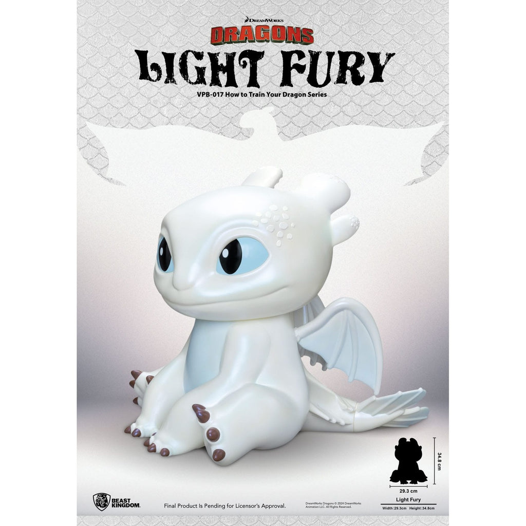 Imagen del producto Cómo entrenar a tu dragón Figura funcional Hucha Light Fury 35 cm