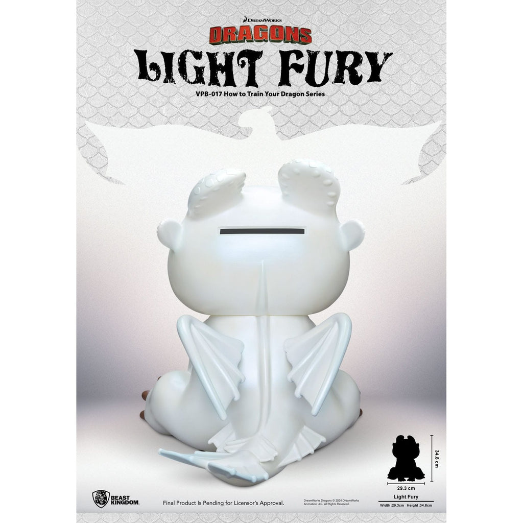 Imagen del producto Cómo entrenar a tu dragón Figura funcional Hucha Light Fury 35 cm