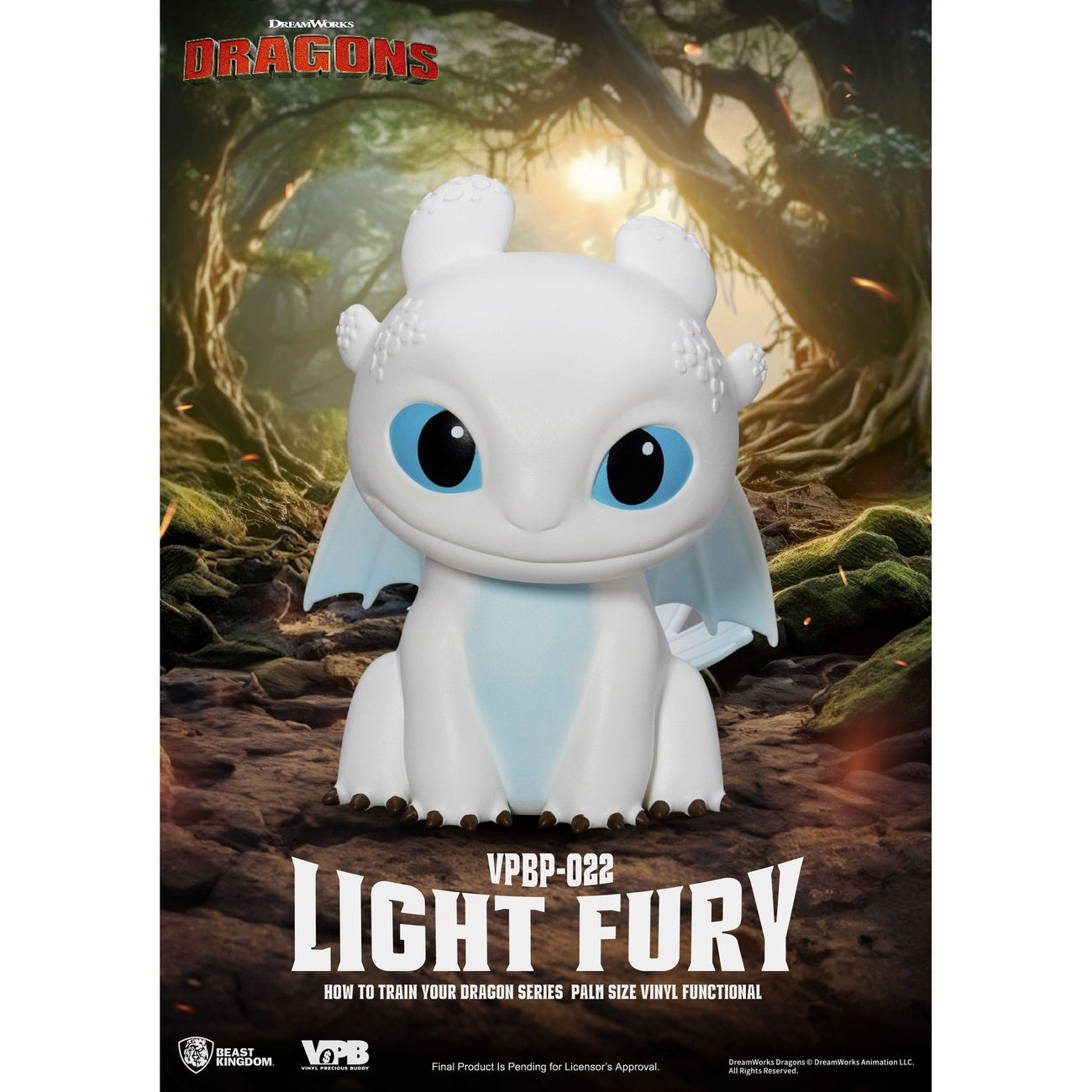 Imagen del producto Cómo entrenar a tu dragón Hucha Piggy de vinilo Light Fury 12 cm