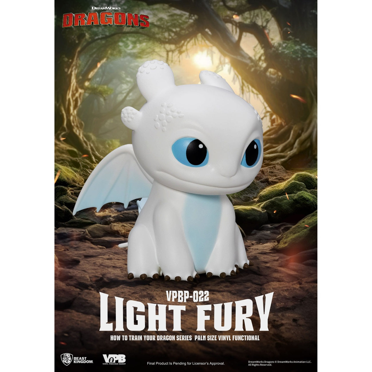 Imagen del producto Cómo entrenar a tu dragón Hucha Piggy de vinilo Light Fury 12 cm