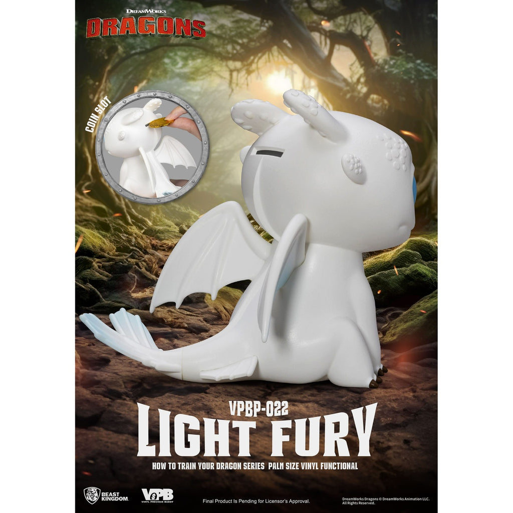 Imagen del producto Cómo entrenar a tu dragón Hucha Piggy de vinilo Light Fury 12 cm