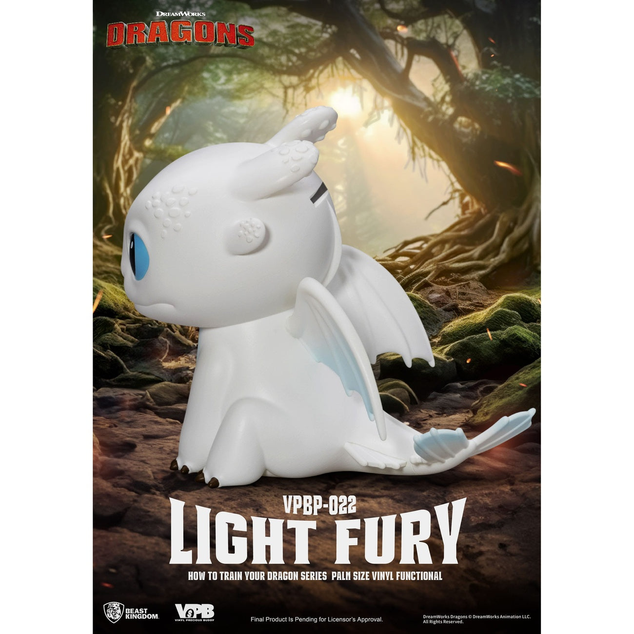 Imagen del producto Cómo entrenar a tu dragón Hucha Piggy de vinilo Light Fury 12 cm