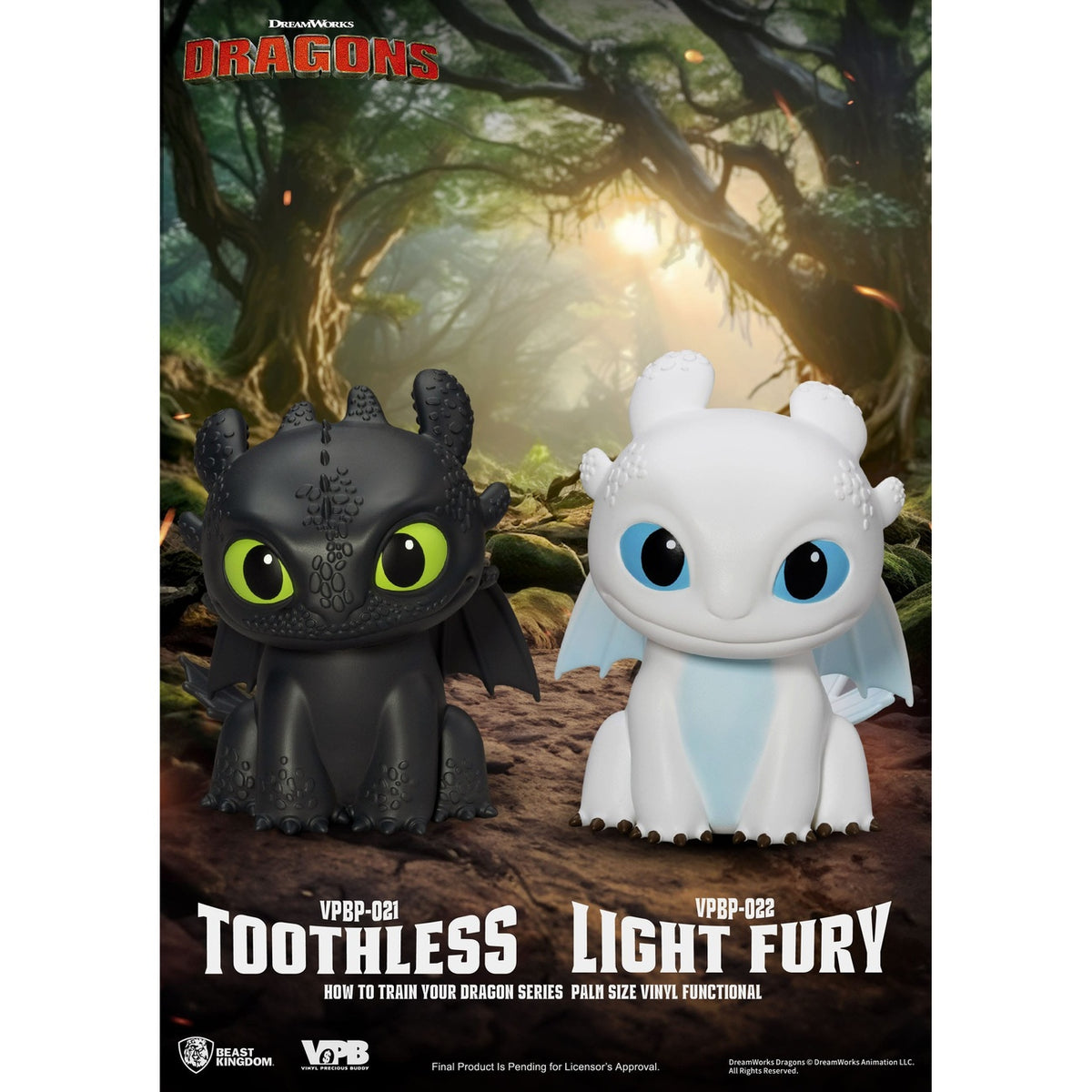 Imagen del producto Cómo entrenar a tu dragón Hucha Piggy de vinilo Light Fury 12 cm