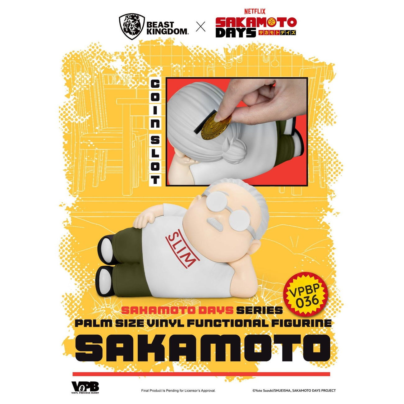 Imagen del producto Sakamoto Days hucha de vinilo Piggy Taro Sakamoto 14 cm