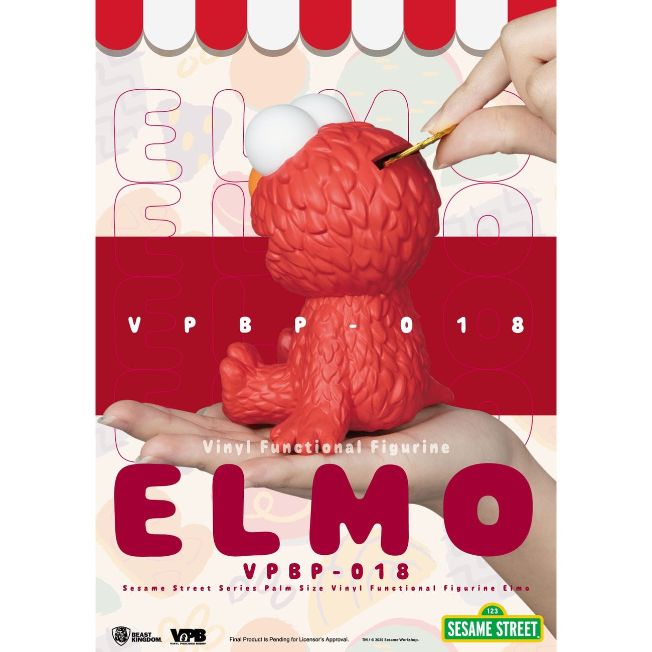 Imagen del producto Sesame Street hucha de vinilo Elmo 12 cm