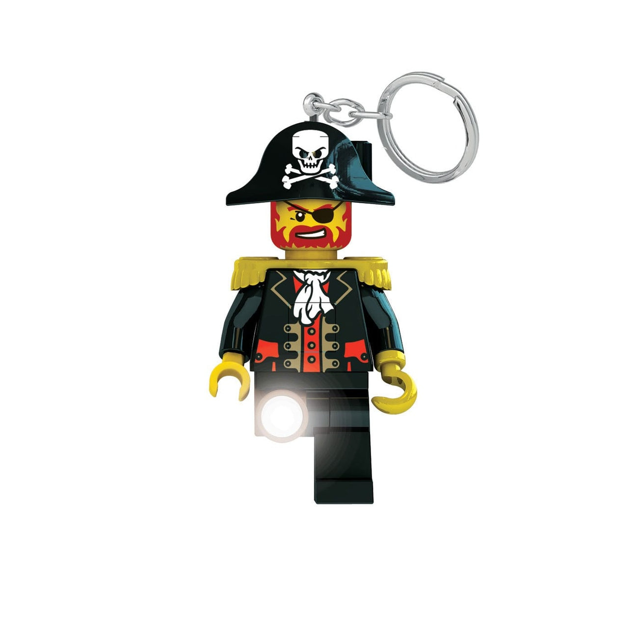 Imagen del producto Llavero LEGO Iconic con luz Captain Brickbeard 8 cm