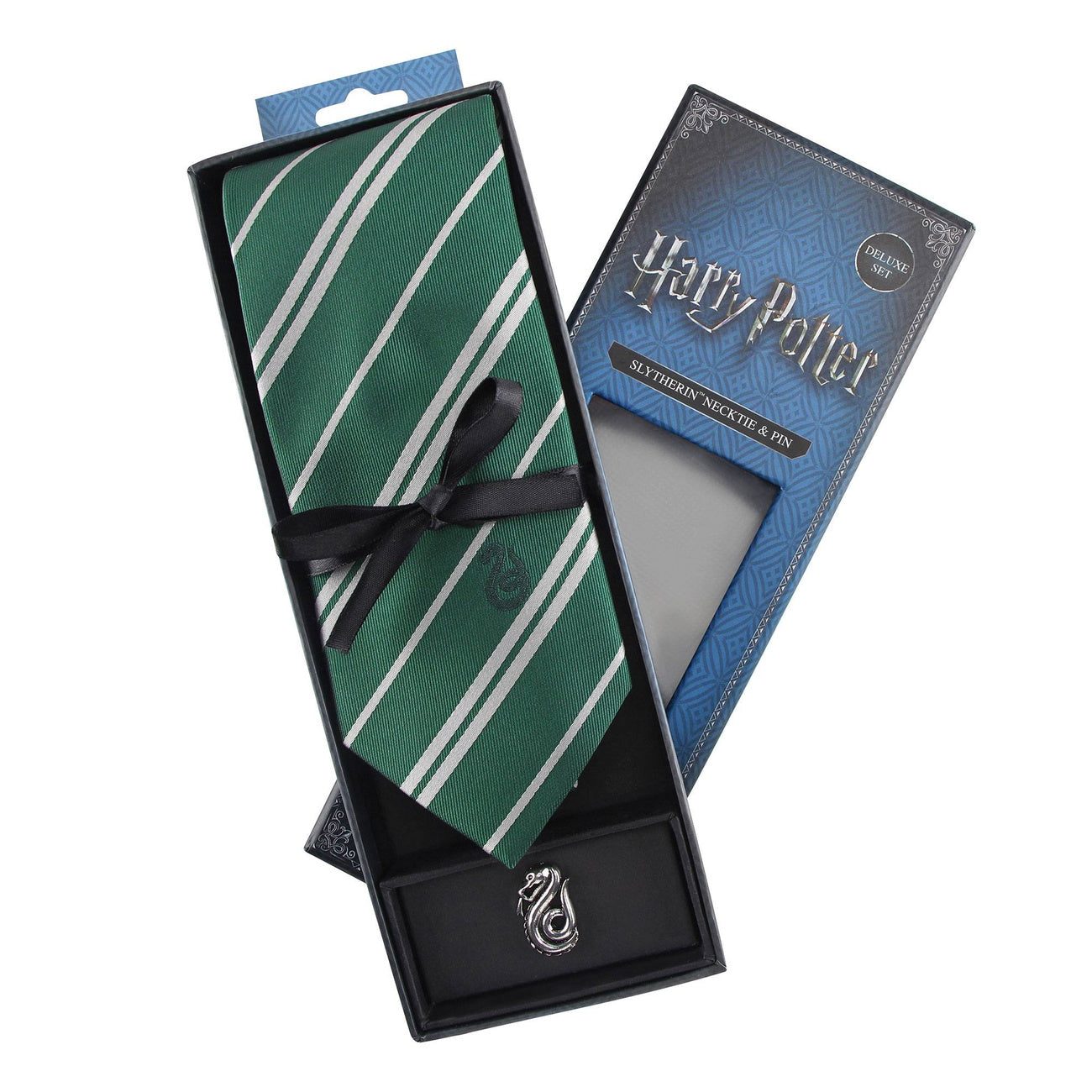 Imagen del producto Harry Potter Corbata y Pin Caja Deluxe Slytherin