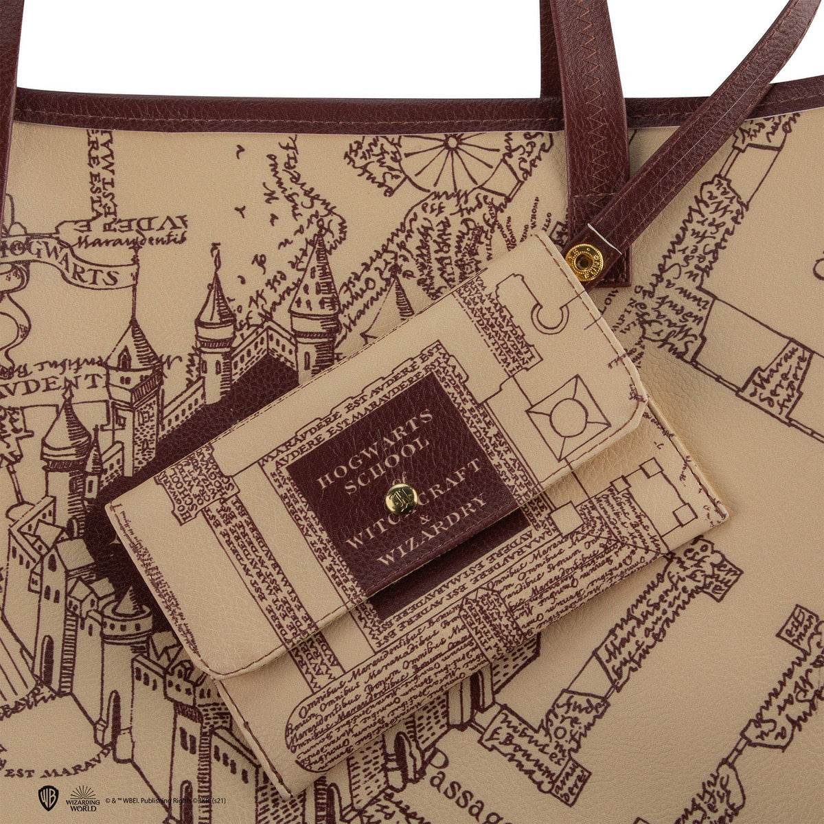 Imagen del producto Harry Potter Bolsa de tela y Cartera Mapa del Merodeador
