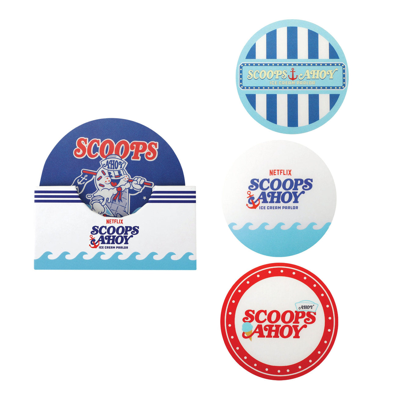 Imagen del producto Stranger Things Posavasos Scoops Ahoy Pack de 4