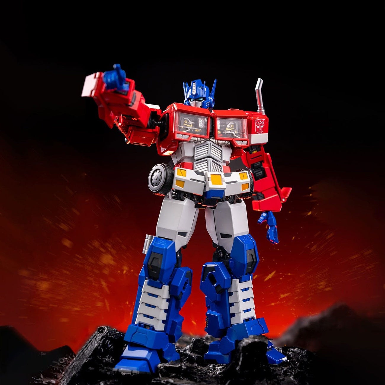 Imagen del producto Transformers Combot figura de acción de metal fundido Optimus Prime 19 cm