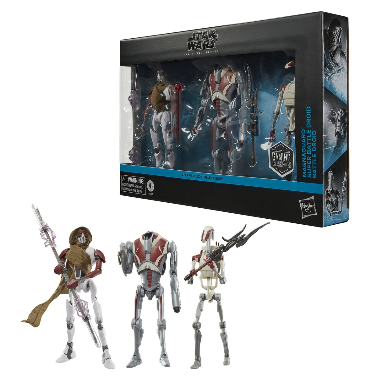 Imagen del producto Star Wars Jedi: Survivor Black Series Pack de 3 figuras de acción Magna Guard, Super Battle Droid & Battle Droid