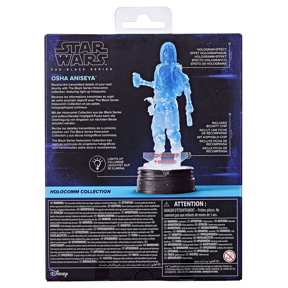 Imagen del producto Star Wars Black Series Holocomm Collection figura de acción Osha Aniseya 15 cm