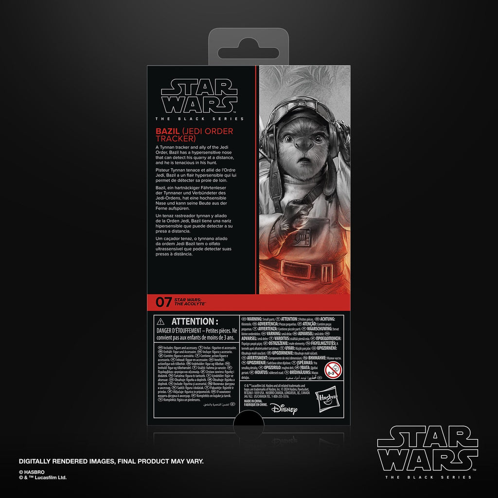 Imagen del producto Star Wars: The Acolyte figura de acción Black Series Bazil (Jedi Order Tracker) 10 cm