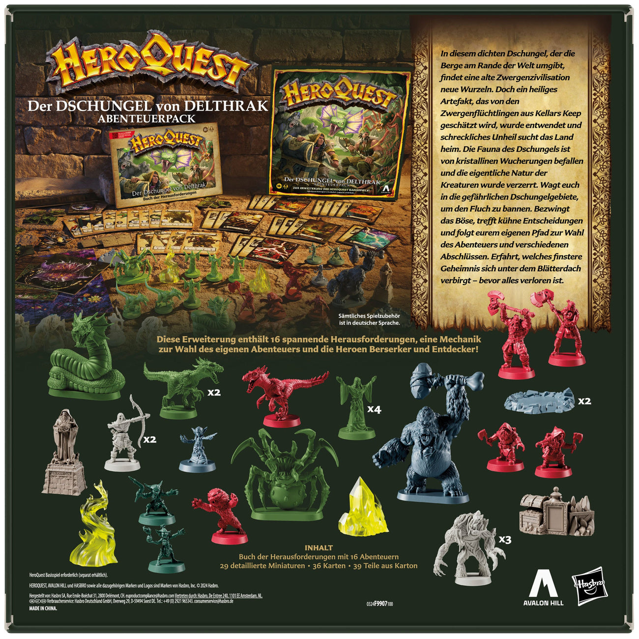 Imagen del producto HeroQuest Expansión de juego de mesa La Jungla de Delthrak Adventure Pack *Versión alemana*