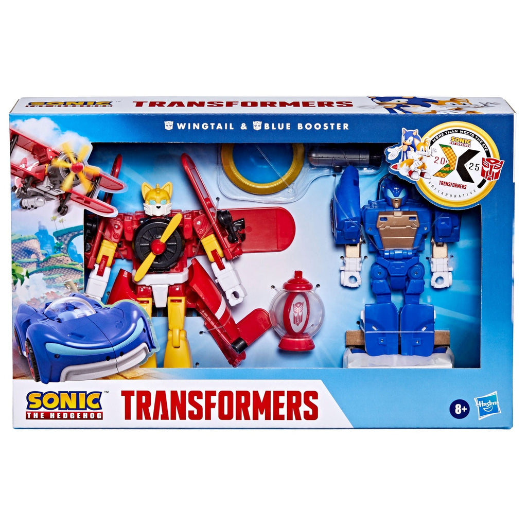Imagen del producto Sonic the Hedgehog x Transformers Pack de 2 figuras de acción Wingtail & Blue Booster 13 cm