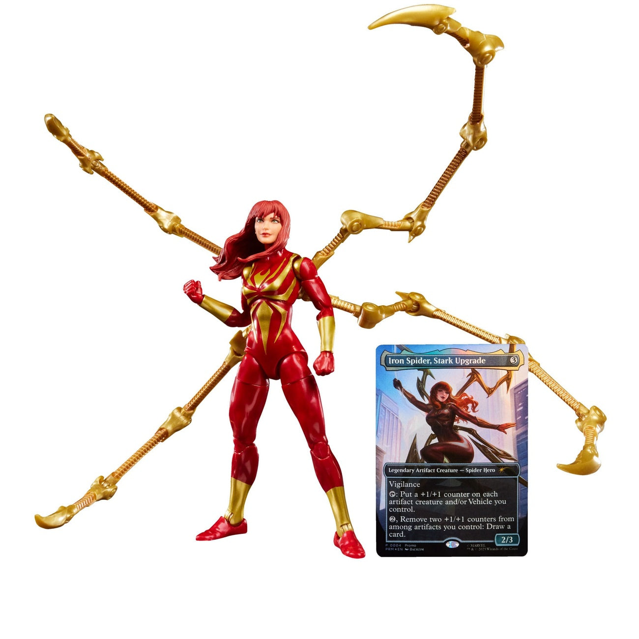 Imagen del producto Marvel Legends Magic: The Gathering figura de acción Mary Jane Watson (Iron Spider) (con carta foil exclusiva) 15 cm