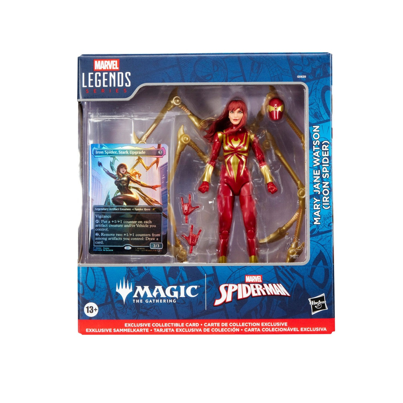 Imagen del producto Marvel Legends Magic: The Gathering figura de acción Mary Jane Watson (Iron Spider) (con carta foil exclusiva) 15 cm