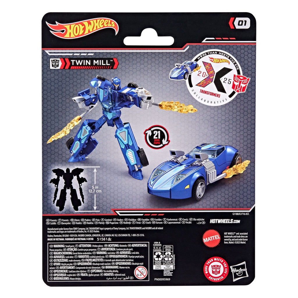 Imagen del producto Figura de acción Hot Wheels x Transformers Twin Mill 12 cm