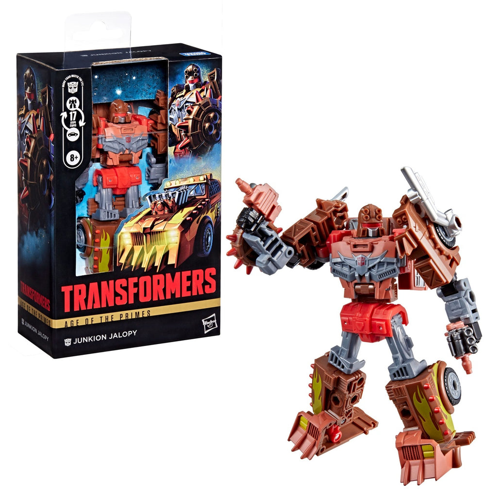 Imagen del producto Transformers Age of Primes figura de acción Deluxe Class Junkion Jalopy 14 cm