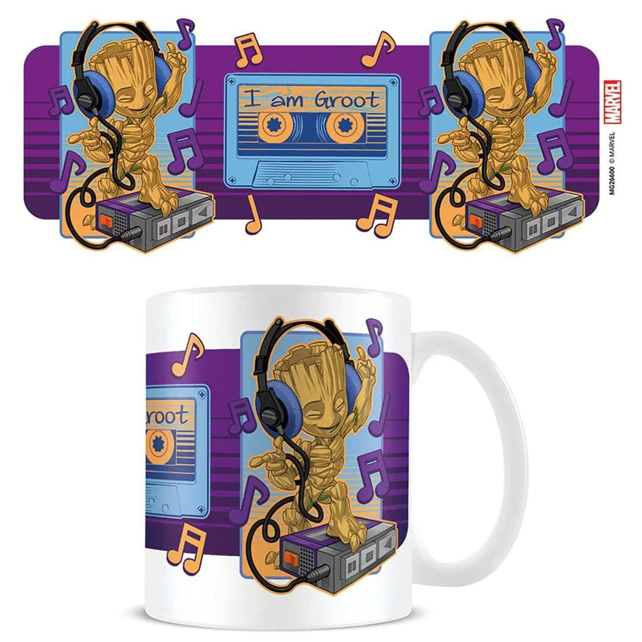 Imagen del producto Taza Marvel Guardians of the Galaxy Groot Cassette