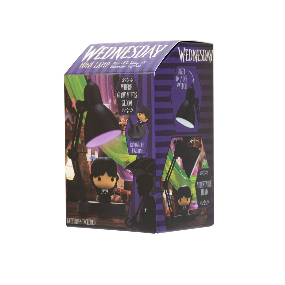 Imagen del producto Lámpara LED mini de Wednesday con figura 10 cm