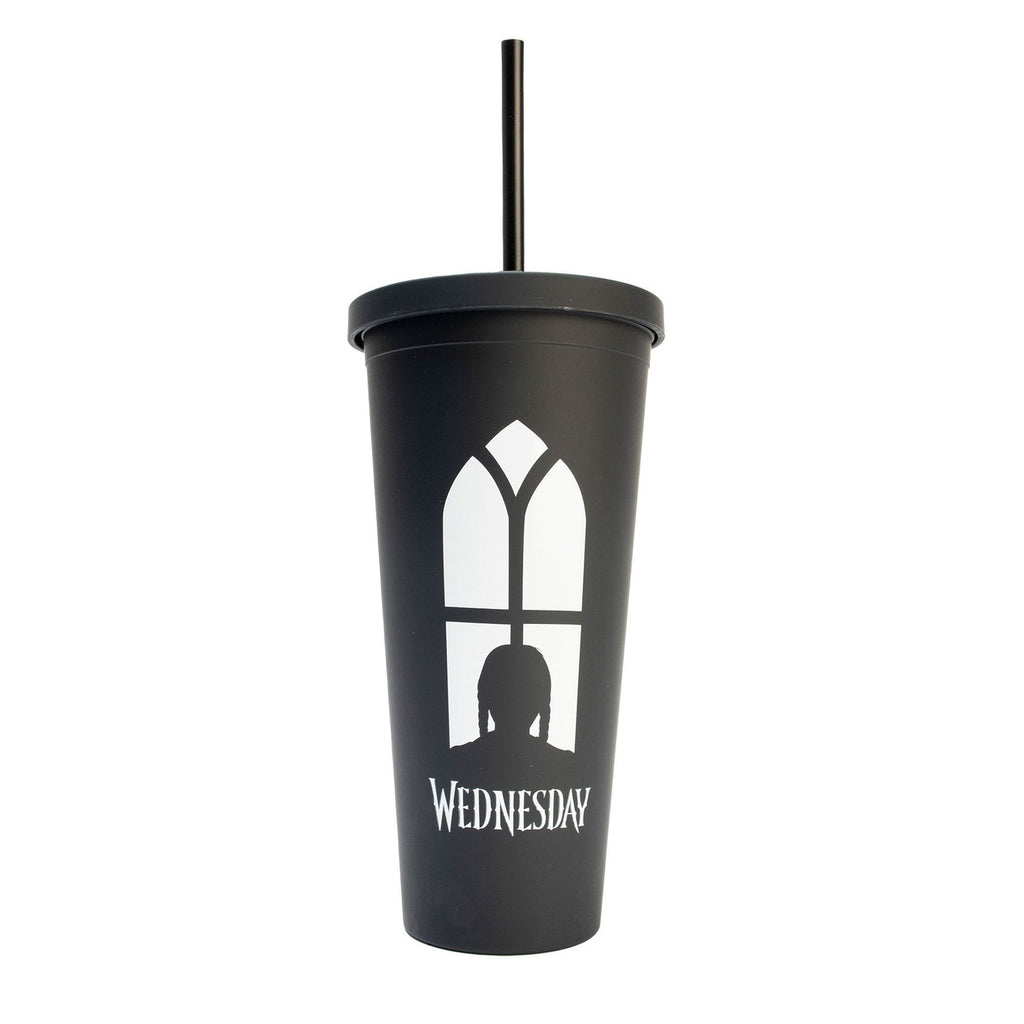 Imagen del producto Tumbler Wednesday con pajitas 485 ml