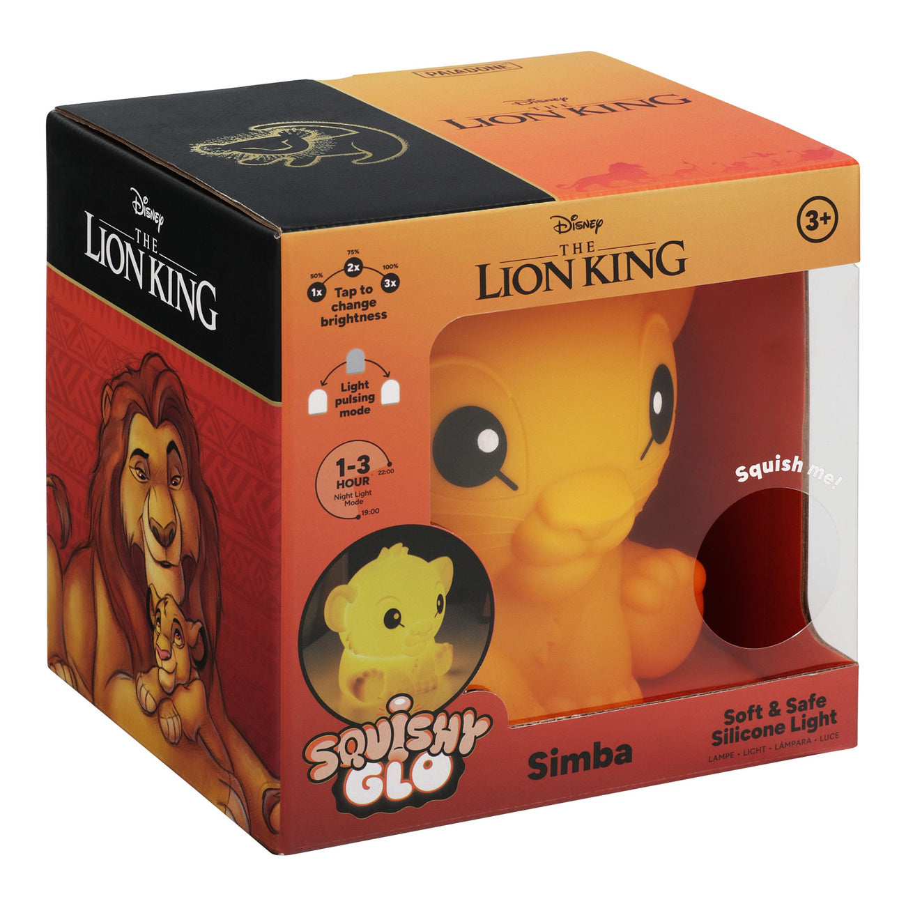 Imagen del producto Disney Squishy Glo lámpara de silicona El Rey León Simba 15 cm