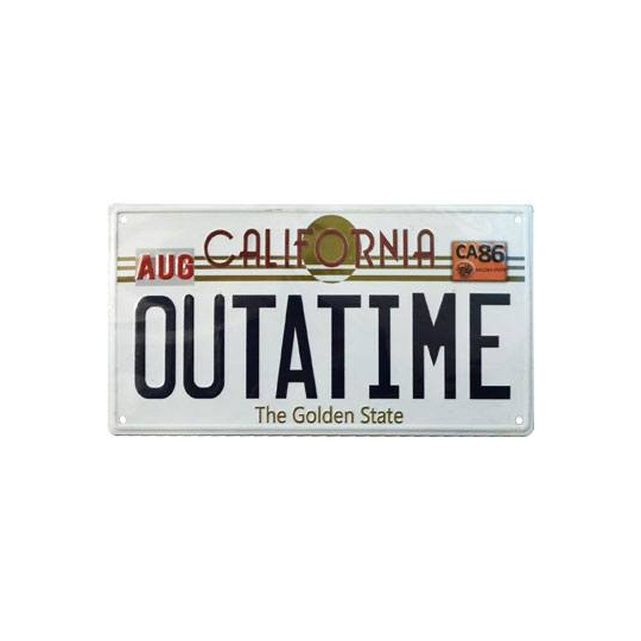 Imagen del producto Regreso al Futuro Placa metálica Outatime Matrícula DeLorean